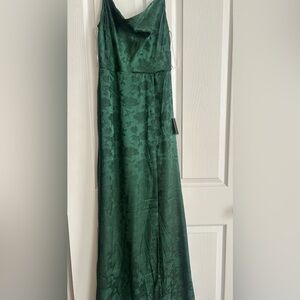 Lulu's Deep Green Floral Maxi Skirt